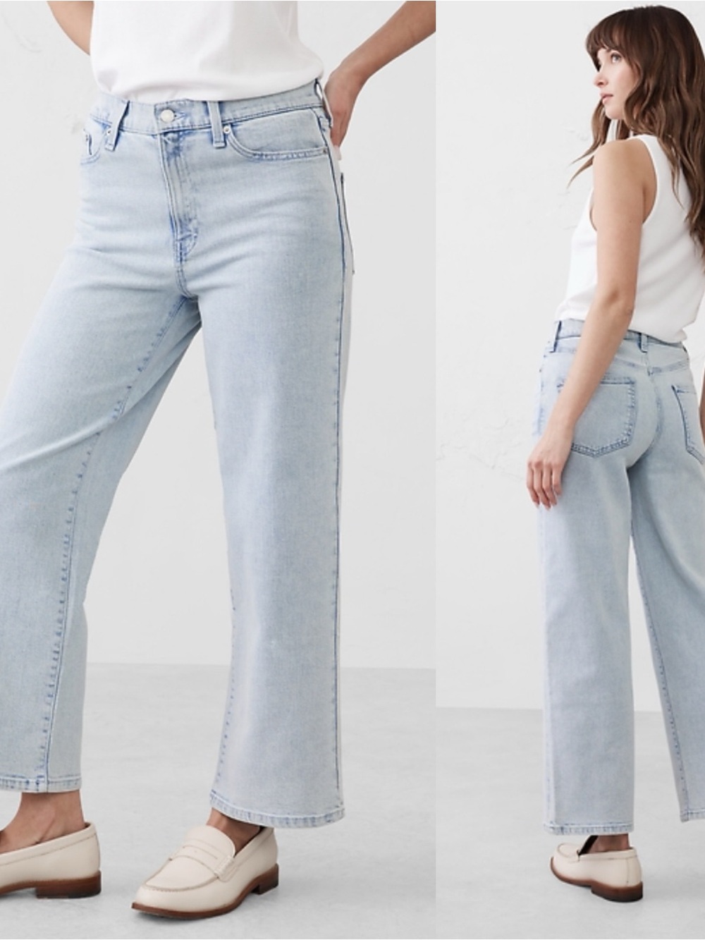 Banana Republic Light Blue High-Rise Straight ankle crop Jeans - size 29/8